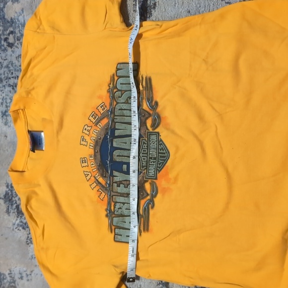 Harley-Davidson Motorcycle T-shirt yellow size medium men's Winchester Virginia - Picture 4 of 6